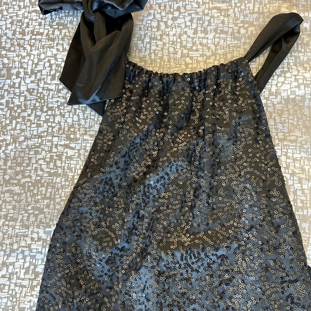 NWT Tahari Sleeveless All Over Sequin Beading Sheath Dress SZ 8